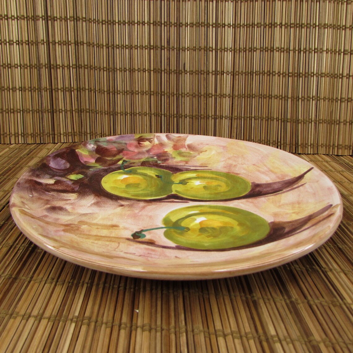 Vintage Peasant Village Italian Pottery Hand Painted Fruit | Etsy