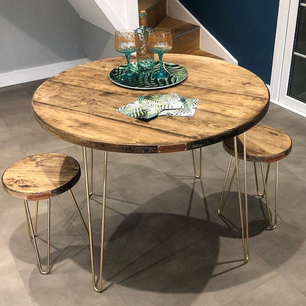 Reclaimed Wood Dining Table - Etsy UK
