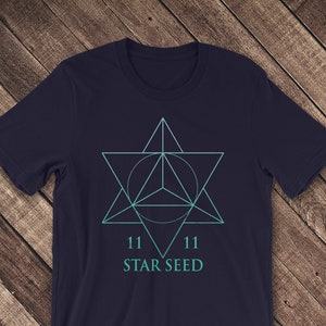 Starseed Tetrahedron Sacred Geometry 11:11 Unisex T-Shirt