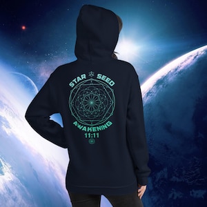 Starseed Awakening 11:11 Sacred Geometry - Unisex Heavy Blend Hoodie