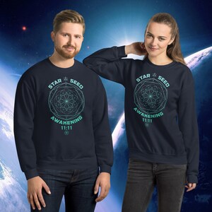 Starseed Awakening 11:11 Sacred Geometry Unisex Sweatshirt