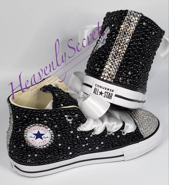 infant black high top converse