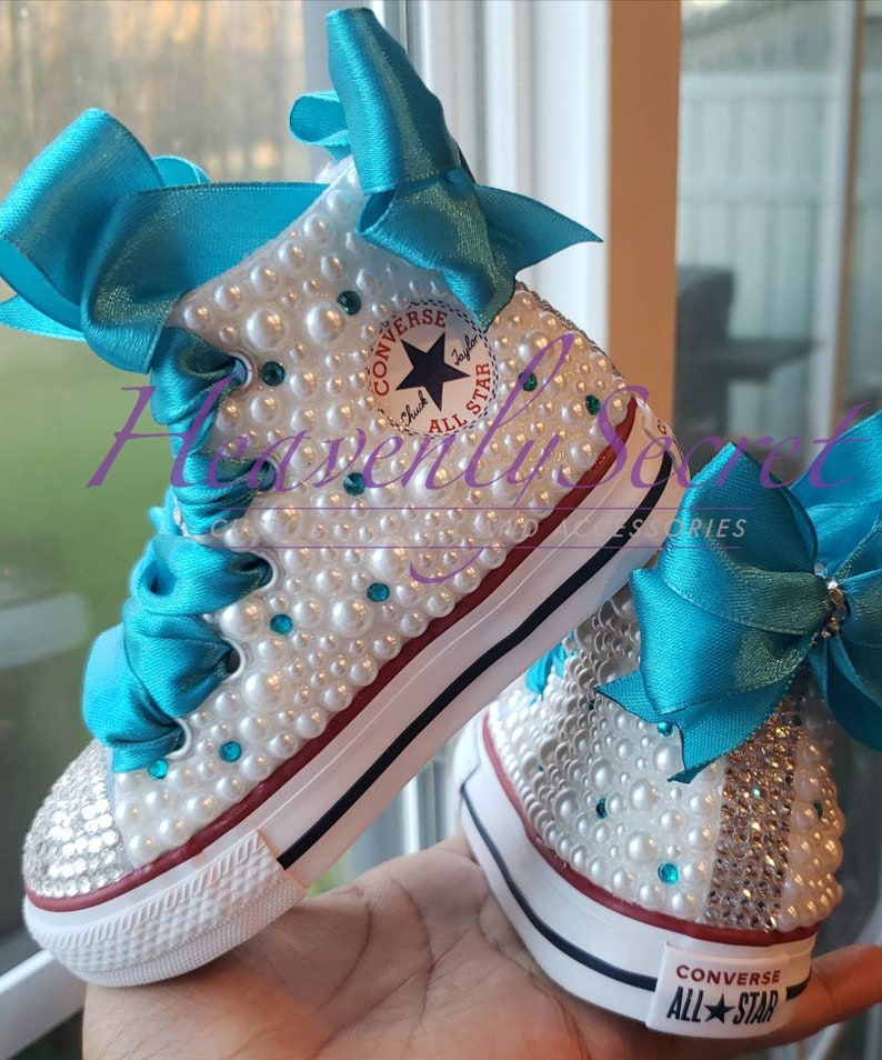 Custom Toddler High Top Converse Baby Shoes Bling Chucks | Etsy