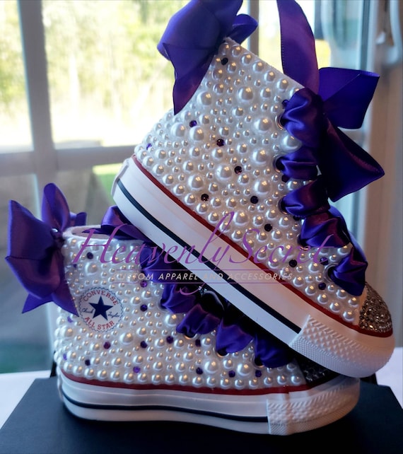 converse baby shoes bling