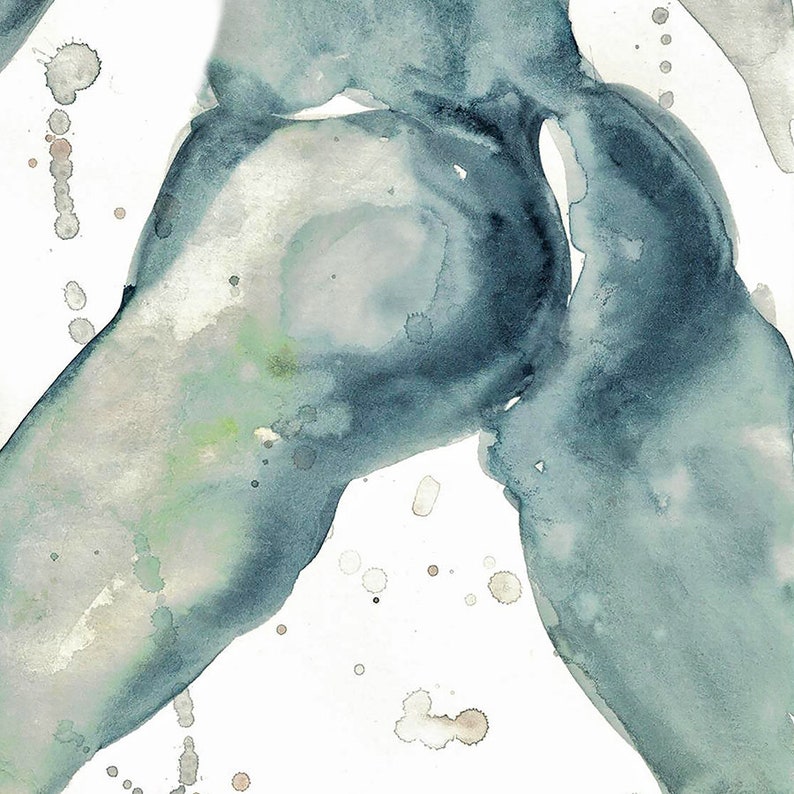 Enaked Naked Body Print of Original Watercolor Painting. Erotic Wall Decor ...