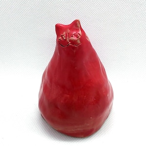 Ceramic Cat Sculpture. Small Cat Figurine. Stoneware Hand Made Ceramic Art. Garden & Home Decor Original Unique Sculpture. Animal Ceramics