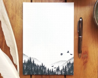 Writing pad A5 "Forest", dotted