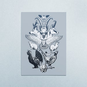 Carte A6 "Animaux Montagnes"