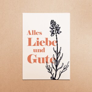 Karte A6 "Alles Liebe und Gute"