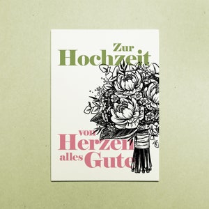 Karte A6 "Zur Hochzeit von Herzen"