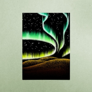 Scheda A6 "Aurora boreale"