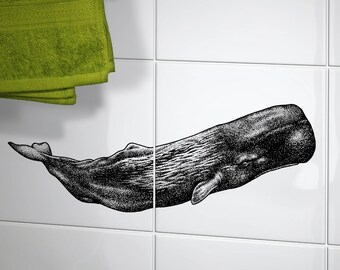 1 sticker transparent "Sperm Whale"