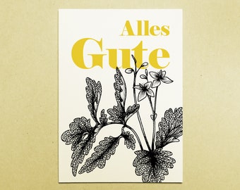 Karte A6 "Alles Gute"