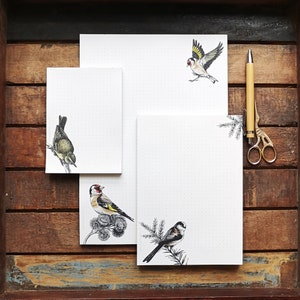 Writing pad set A4, A5, A6 Birds, birds, birds dotted image 1