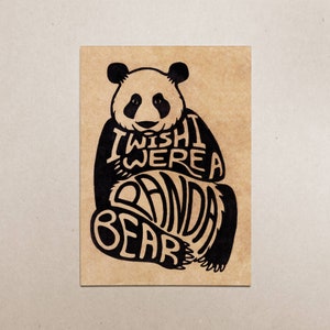 Tarjeta A6 "Panda"