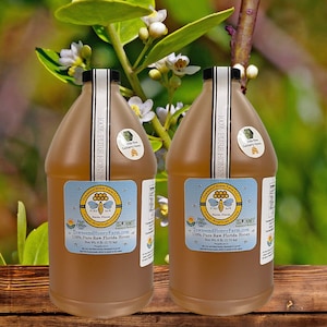 1 Gallon Florida Pure Raw Gallberry Honey, 2024 Crop, Pure Raw Bulk Honey, Direct from Beekeeper, Best Sweet Natural Honey, Meade Supplies