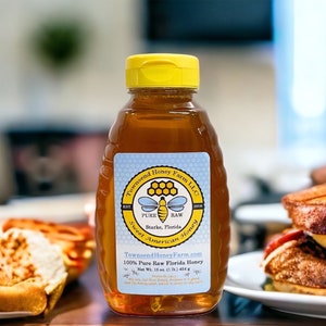 1 lb FL Raw Orange Blossom Honey 2025 CROP, Pure Raw Natural Honey, Best Raw Honey, Direct from Beekeeper
