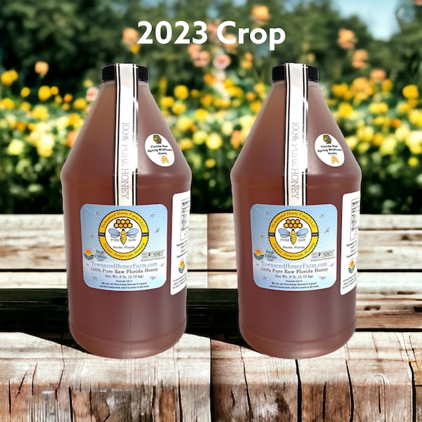 1 Gallon FL Raw Wildflower Honey, Pure Honey, Direct from beekeeper, Bulk Raw Honey, USA Honey, Natural, Fresh Florida Honey 2022, 12+ lbs