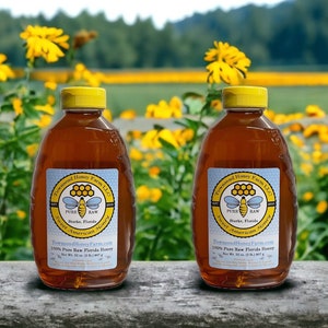 4 lb (64 oz) FL Spring Wildflower Honey, Pure Raw Honey, Real Natural Honey, Fresh from Florida Honey, 2024