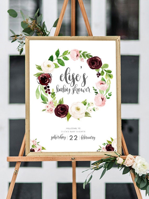 Baby Shower Welcome Sign Printable Editable Pdf INSTANT - Etsy