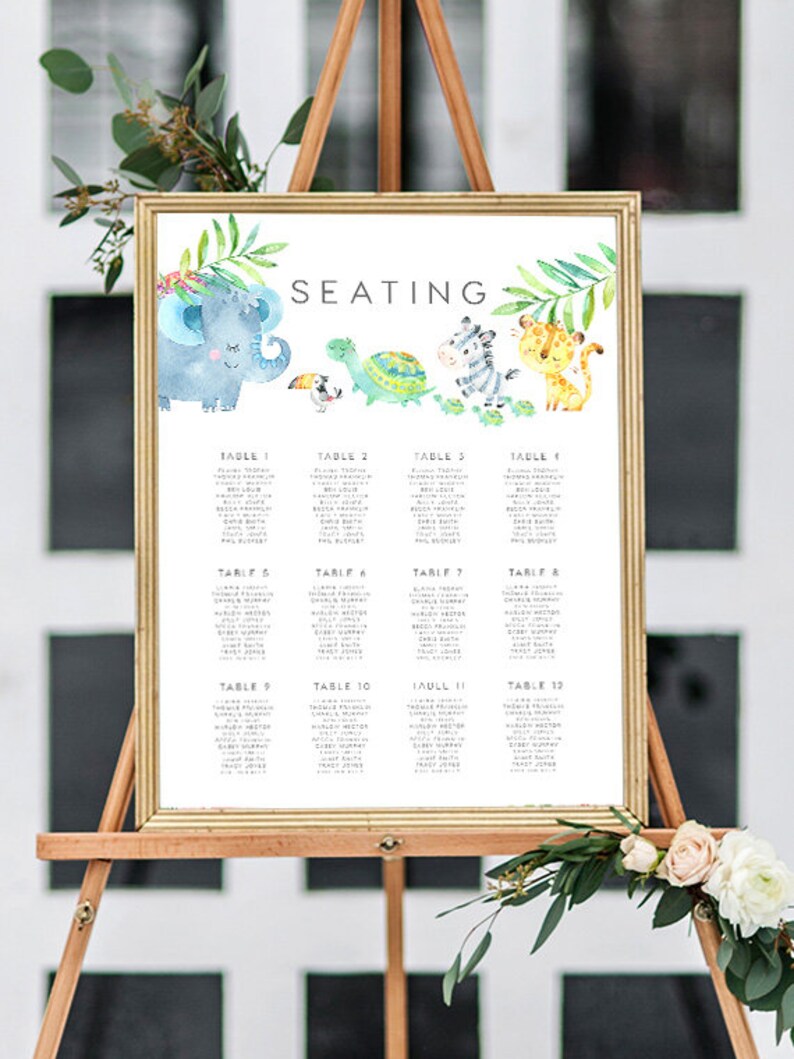 Baby Shower Seating Chart Printable Editable Pdf INSTANT Etsy