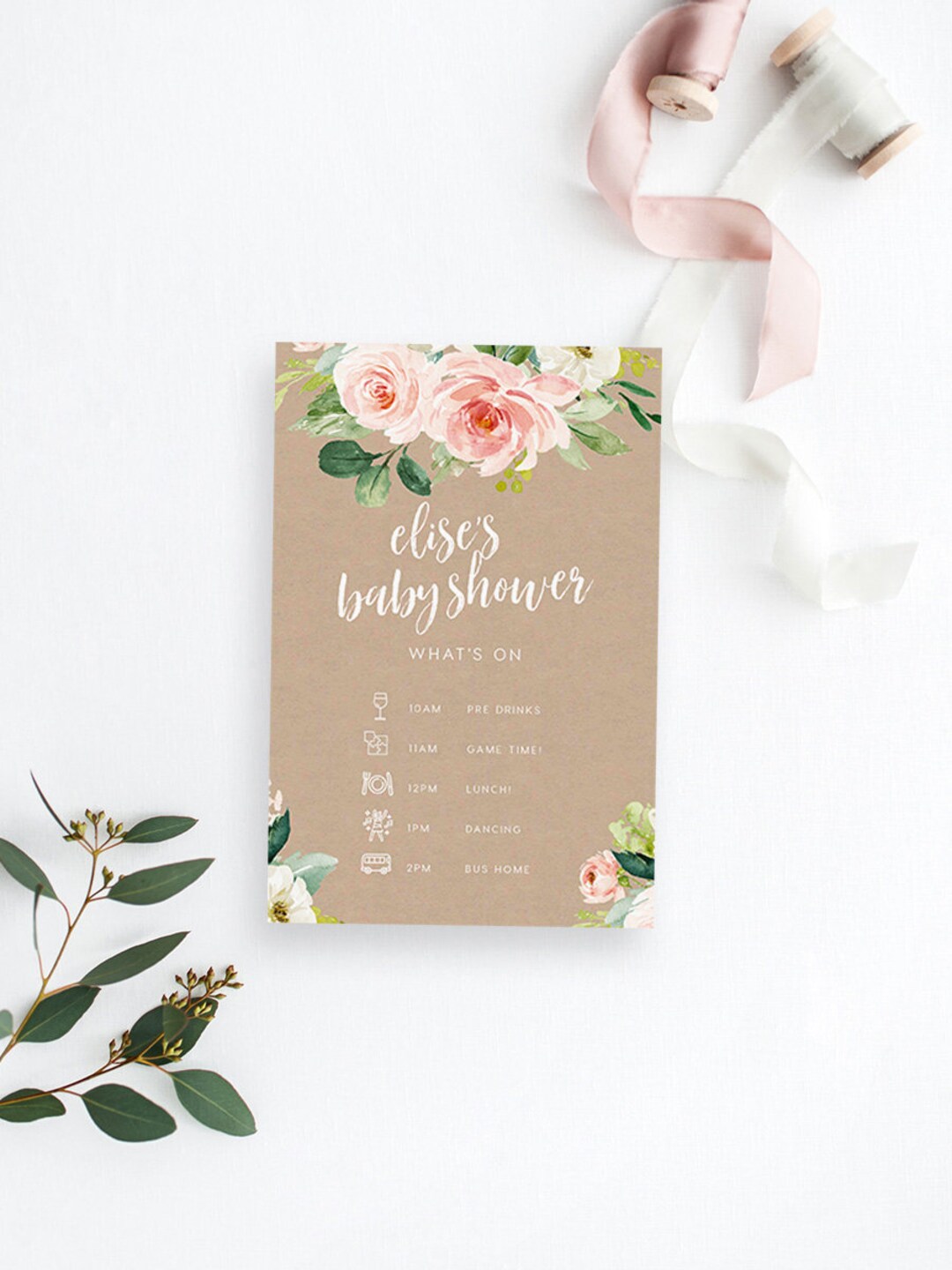 Printable Order of Events INSTANT DOWNLOAD Baby Shower - Etsy