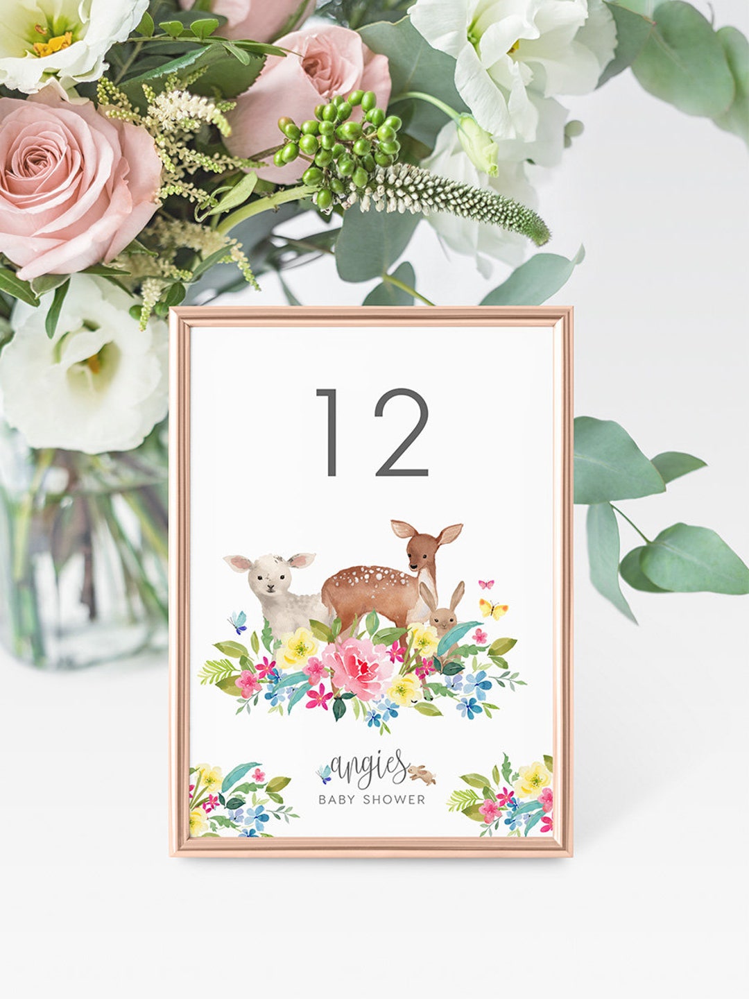 Table Numbers INSTANT DOWNLOAD Baby Shower Table Numbers DIY - Etsy