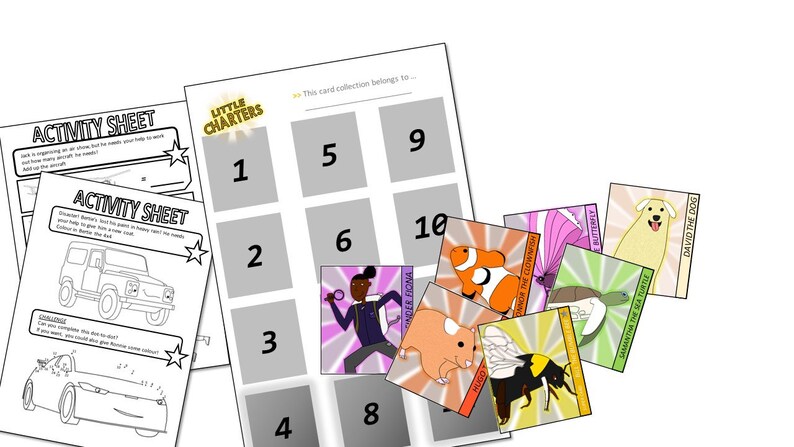 Little Charters printable Reward/routine Chart Animal Pack Cards, colouring, and activity sheets image 2