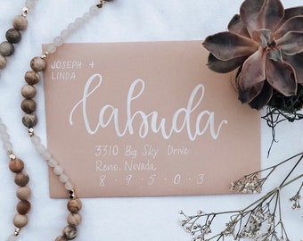 Direccionamiento personalizado de sobres de boda