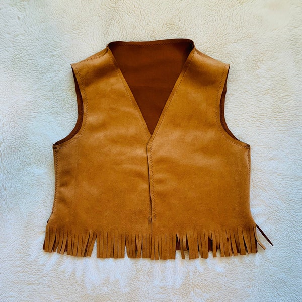 Boys Fringe Faux Suede Vest| Baby Suede Vest| Kids Suede Vest| Teen Vest |Fringe Vest| Hippie Vest|boys hippie costume|wholesome goods co