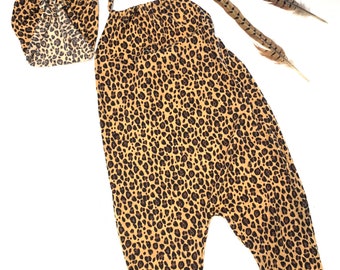 cheetah overall shorts