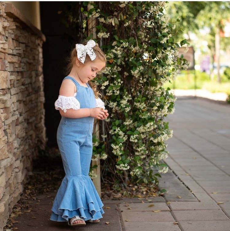 Teenage Girls Clothing,girl Blue Tassel Jeans,toddler Girl Jeans,girls Bell  Bottom Pants,toddler Bell Bottoms,jeans Baby Girl 