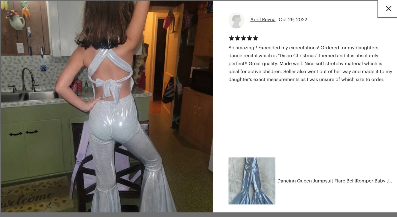 Dancing Queen Jumpsuit Flare Bellnew Year Outfitsbaby Etsy