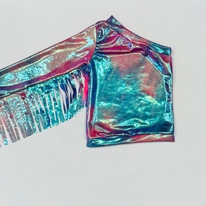 One Shoulder Fringe Top for Kids - Retro, Trendy and Unique Design in Playful Colors - Perfect Addition to Any Outfit!. WHOLESOME GOODS CO