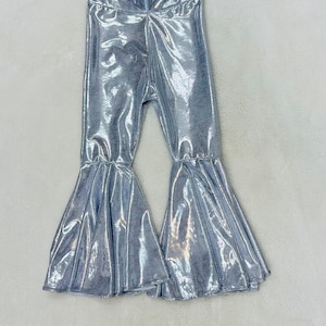 Silver Bell Bottom Flare Pants More Colors Available! Bell Bottoms|Newborn Flare Pants|Bell Bottoms|Hippie Flare Pants| Baby Bell Bottoms