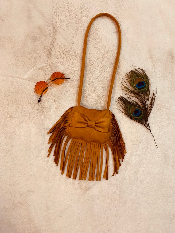 Flecos para ni os Gamuza vegana o bolso bandolera de cuero Bolso