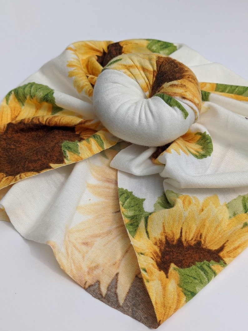 Sunflowers Newborn Swaddle Set|Swaddle+Headwrap Set|Floral Swaddle|Newborn Baby Gifts|Baby Shower Gift|Baby First Outfit|Hospital Outfit