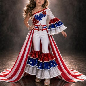 Red White and Blue Pageant Wear