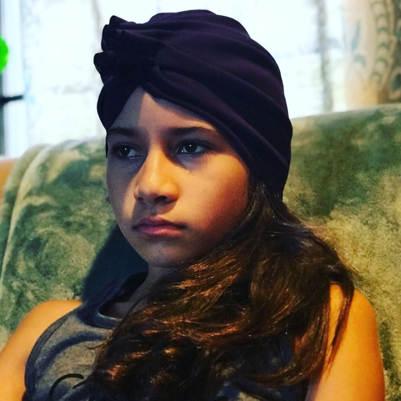 Kids Turban Hat Purple|Baby Turban|Top Knot Turban|Top Knot Baby Hat|Baby Turban|Toddler Turban|Bun Turban|Newborn Hat
