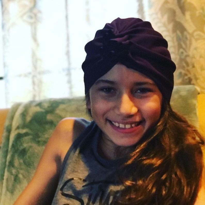 Kids Turban Hat Purple|Baby Turban|Top Knot Turban|Top Knot Baby Hat|Baby Turban|Toddler Turban|Bun Turban|Newborn Hat