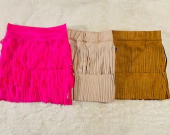 Fringe Skirt|Kid Fringe Skirt|Girl Fringe Skirt|Boho Chic|Handmade|Western Skirt|Rodeo Skirt|Hippie Skirt|Festival Skirt|Wholesome Goods Co