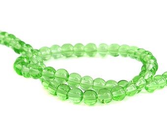Azaiperlen verde claro 5mm 10 unidades semillas perlas Azai perlas redondo