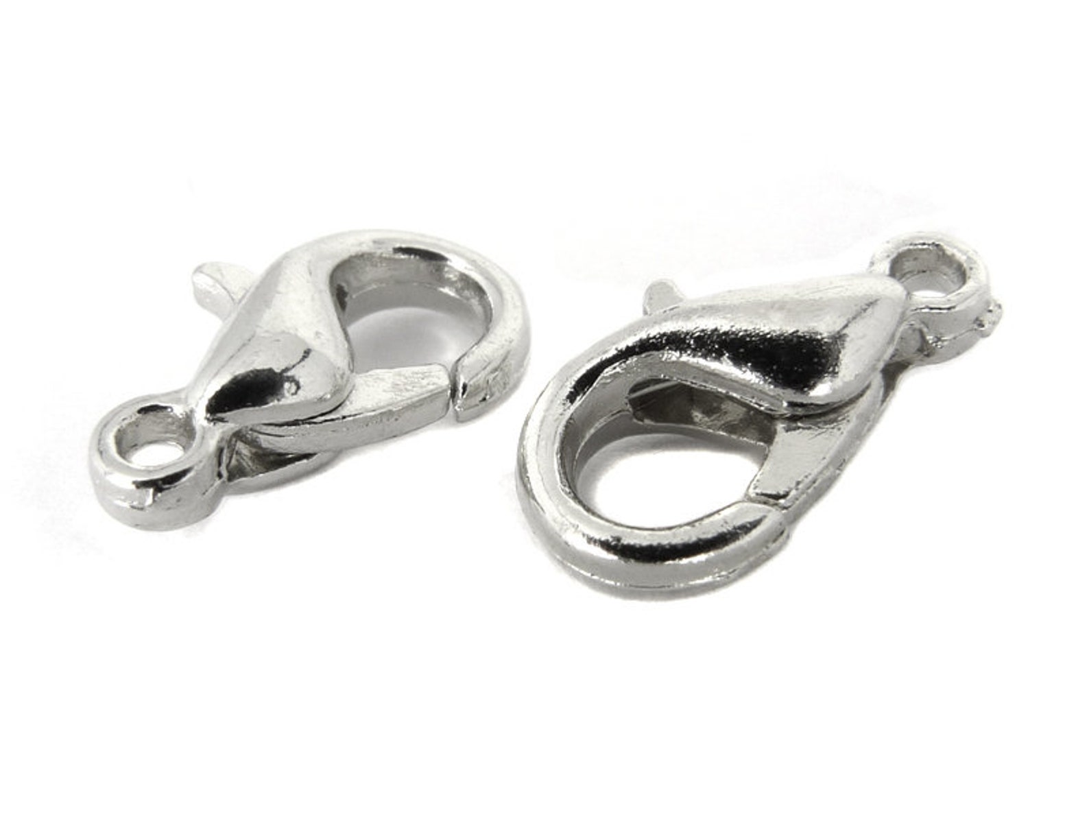 Chiusura A Moschettone Argento Sterling 925 - Per Bracciali E Collane Fai Da Te - Foto 2