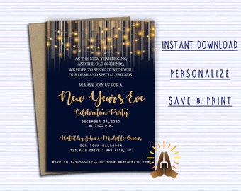 new years invite etsy new years party invite templates