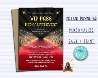 Printable Vip Pass Etsy