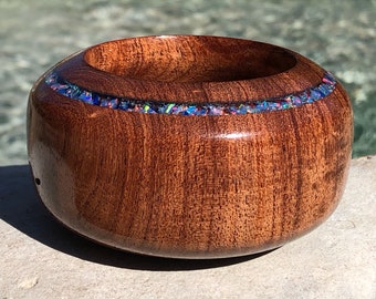 Southwest Mesquite Bowl with Marina Opal Inlay