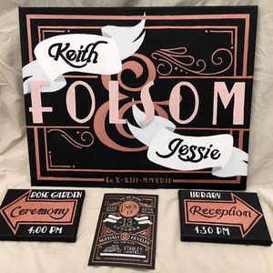 Custom Hand-Painted Wedding Sign (large - 16&quot; x 20&quot;)