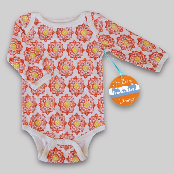 ORGANIC Cotton Rainbow Paisley Baby One-Piece ~ Baby Shower Gift ~ Unisex
