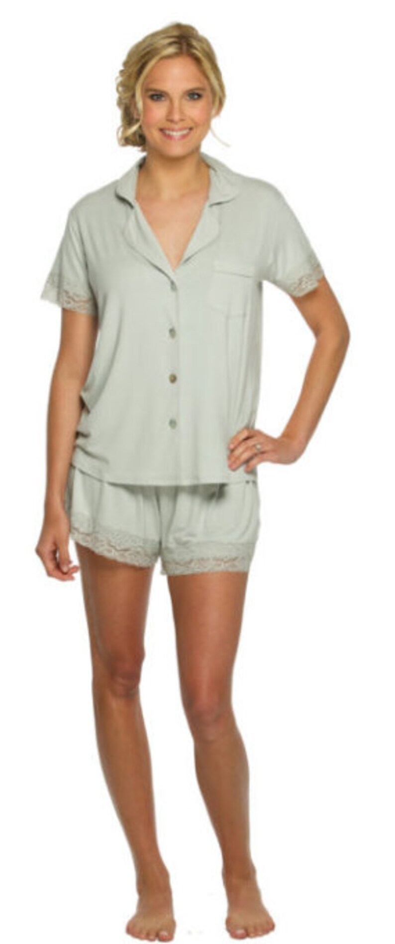 Lace Bridal Pajamas// Bridesmaid PJ Set//bridal Pajamas // Etsy