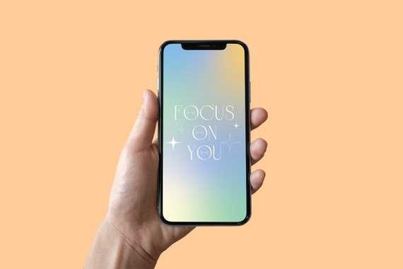 Focus on You Aesthetic Phone Wallpaper Soft Multicolour - Etsy Focus on You Aesthetic Phone Wallpaper Soft Multicolour - Etsy